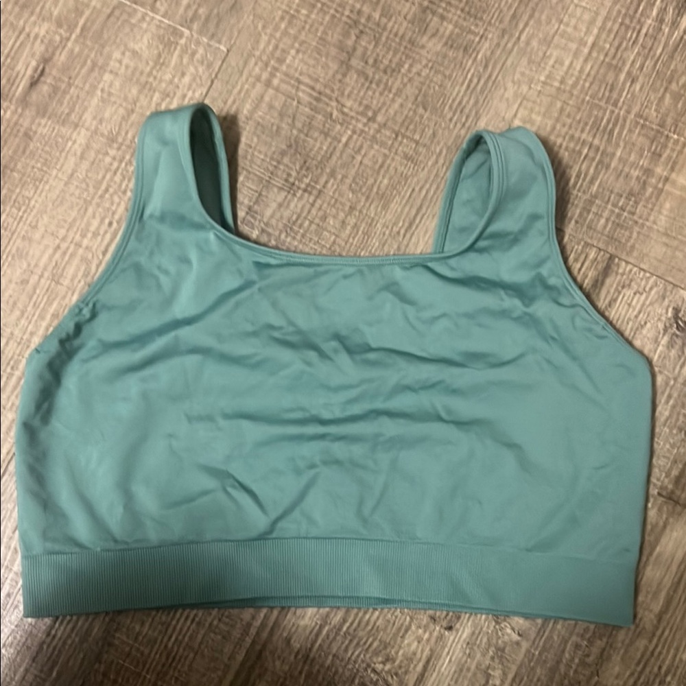 Seamless Aqua Blue Women's Sports Bra